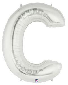 LRG SHP LETTER C SILVER MEGALOON 34" (SOLD IN 5'S)(D)