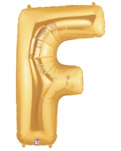 LRG SHP LETTER F GOLD MEGALOON 34" (BAG)(D) sale