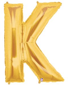 LRG SHP LETTER K GOLD MEGALOON 34" (BAG)(D) sale