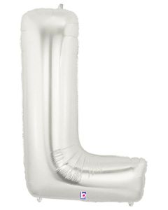 LRG SHP LETTER L SILVER MEGALOON 34" (PKG)