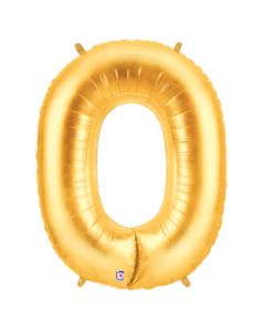 LRG SHP LETTER O GOLD MEGALOON 34" (PKG)