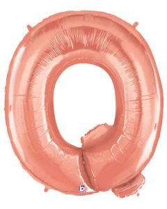 LRG SHP LETTER Q ROSE GOLD MEGALOON 34" (PKG)