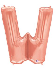 LRG SHP LETTER W ROSE GOLD MEGALOON 34" (PKG)