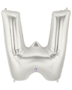 LRG SHP LETTER W SILVER MEGALOON 34" (PKG)