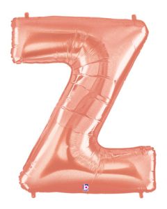LRG SHP LETTER Z ROSE GOLD MEGALOON 34" (PKG)