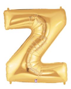 LRG SHP LETTER Z GOLD MEGALOON 34" (PKG)