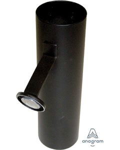 DISPLAY SINGLE BLACK METAL CYLINDER W/ MAGNET 7"h x 2"d