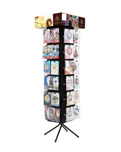 DISPLAY 48 PEG SPINNER RACK BLACK