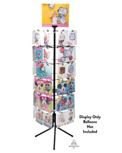 DISPLAY 60 PEG SPINNER RACK BLACK