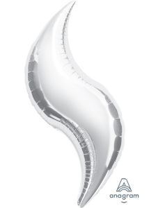 LRG SHP ANAGRAM CURVE SILVER 42" (SOLD IN 3'S)(D) sale