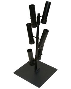 DISPLAY AIR-FILLED CYLINDERS BLACK METAL W/ FLAT BASE