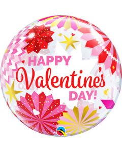 BUBBLE 22C HAPPY VALENTINE'S DAY PAPER FANS (PKG)(D) sale