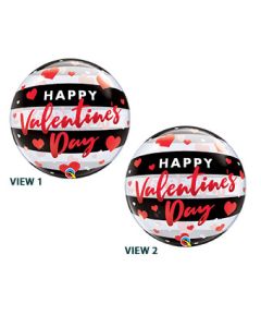BUBBLE 22C HAPPY VALENTINE'S DAY BLACK STRIPE (PKG)(D) sale