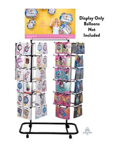 DISPLAY 96 PEG SPINNER RACK BLACK