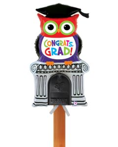 LRG SHP MAILBOX BALLOONS CONGRATS GRAD OWL 35" (PKG)(D) sale