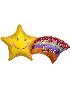 LRG SHP GET WELL SOON SHOOTING STAR 27" (PKG)(D) sale