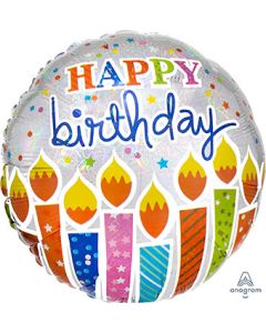18C HB SHIMMER BIRTHDAY CANDLES (HOLO)(PKG)