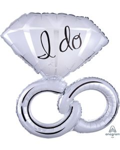 LRG SHP I DO WEDDING RINGS 30" (PKG)