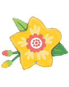 LRG SHP YELLOW FLOWER 34" (PKG)