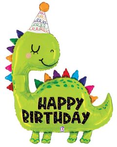 LRG SHP HB DINO BIRTHDAY 38" (PKG)