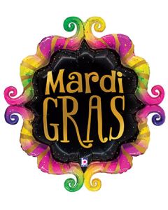 LRG SHP MARDI GRAS FANCY FRAME 28" (PKG)(D) sale