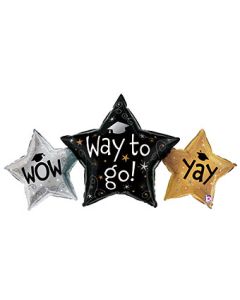 LRG SHP WAY TO GO GRAD STARS 43" (PKG)(D) sale