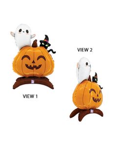 LRG SHP JACK-O-LANTERN STAND UP AIR FILL 30" (PKG)
