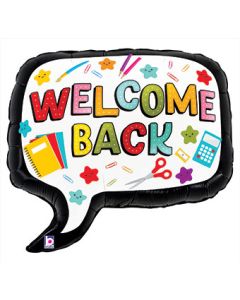 LRG SHP WELCOME BACK SPEECH BUBBLE 28" (PKG)(D) sale