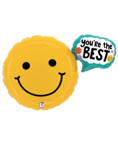LRG SHP YOU'RE THE BEST SMILEY 31" (PKG)