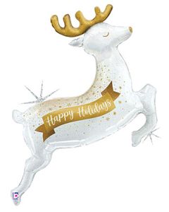 LRG SHP GLISTENING HAPPY HOLIDAYS REINDEER 48" (PKG)(D)sale