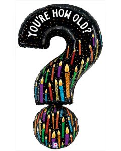 LRG SHP YOU'RE HOW OLD QUESTION MARK 41" (PKG)