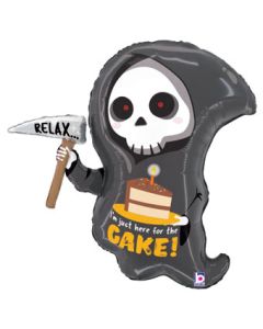 LRG SHP HB GRIM REAPER BIRTHDAY CAKE 25" (PKG)