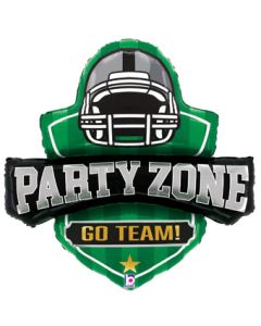 LRG SHP PARTY ZONE GO TEAM FOOTBALL INSIGNIA 31" (PKG)