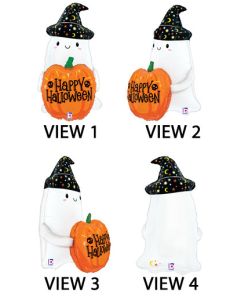 LRG SHP HALLOWEEN PUMPKIN GHOST 27" (PKG)(D) sale