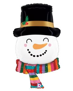 LRG SHP JOYFUL SNOWMAN 27" (PKG)