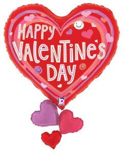 LRG SHP HVD SMILEY HEARTS 28" (PKG)(D)