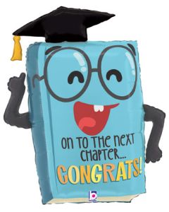 LRG SHP GRAD NEXT CHAPTER BOOK 25" (PKG)(D)