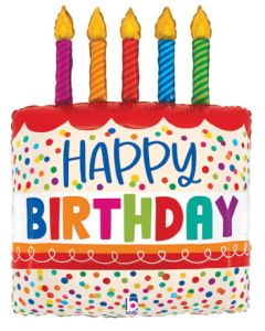 LRG SHP HB CAKE BRIGHT CANDLES 30" (PKG)