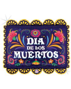 LRG SHP DIA DE LOS MUERTOS DECORATIVE MAT 30" (HOLO)(PKG)