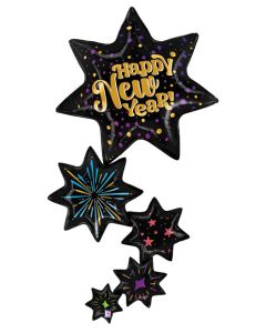 LRG SHP HAPPY NEW YEAR BURST SPECIAL DELIVERY 72" (PKG)