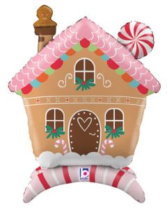 LRG SHP GINGERBREAD HOUSE STAND UP AIR FILL  30" (PKG)