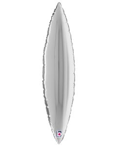 LRG SHP TAPERED LEAF SILVER 34" (PKG)