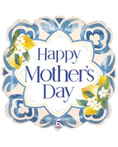LRG SHP HMD MOTHER'S DAY MEDITERRANEAN TILE 25" (PKG)