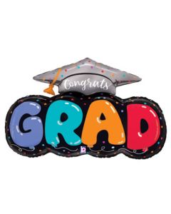 LRG SHP CONGRATS GRAD BALLOON LETTERS 32" (PKG)