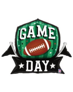 LRG SHP FOOTBALL GAME DAY CREST 31" (PKG)