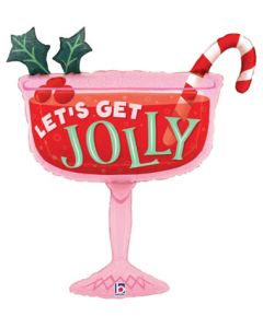 LRG SHP LET'S GET JOLLY COCKTAIL 34" (PKG)