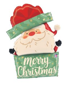 LRG SHP CHRISTMAS TIMELESS SANTA 33" (PKG)