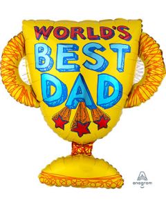 LRG SHP WORLD'S BEST DAD TROPHY 27" (PKG)(D) sale
