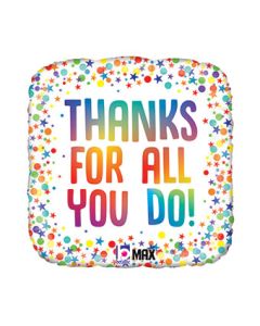 18SQ RAINBOW THANKS FOR ALL YOU DO (PKG)