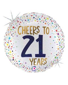 18C CHEERS TO 21 YEARS GLITTER (HOLO)(PKG)